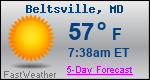 Weather Forecast for Beltsville, MD