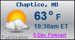 Weather Forecast for Chaptico, MD
