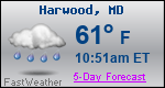 Weather Forecast for Harwood, MD