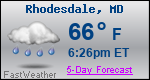 Weather Forecast for Rhodesdale, MD