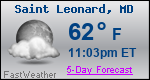 Weather Forecast for Saint Leonard, MD