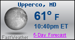 Weather Forecast for Upperco, MD