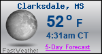 Weather Forecast for Clarksdale, MS