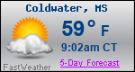 Weather Forecast for Coldwater, MS