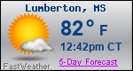 Weather Forecast for Lumberton, MS