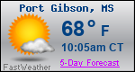 Weather Forecast for Port Gibson, MS