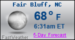 Weather Forecast for Fair Bluff, NC