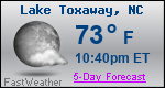 Weather Forecast for Lake Toxaway, NC