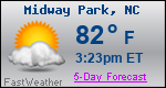 Weather Forecast for Midway Park, NC