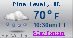 Weather Forecast for Pine Level, NC