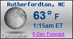 Weather Forecast for Rutherfordton, NC