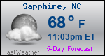 Weather Forecast for Sapphire, NC