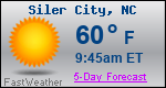 Weather Forecast for Siler City, NC