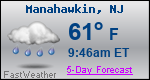 Weather Forecast for Manahawkin, NJ