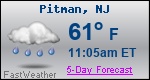 Weather Forecast for Pitman, NJ