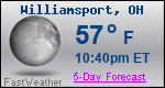 Weather Forecast for Williamsport, OH