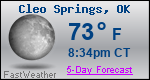Weather Forecast for Cleo Springs, OK