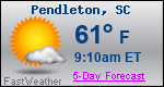 Weather Forecast for Pendleton, SC