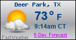 Weather Forecast for Deer Park, TX