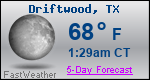 Weather Forecast for Driftwood, TX