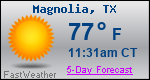Weather Forecast for Magnolia, TX