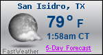 Weather Forecast for San Isidro, TX