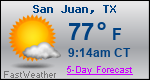 Weather Forecast for San Juan, TX