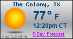 Weather Forecast for The Colony, TX