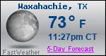 Weather Forecast for Waxahachie, TX