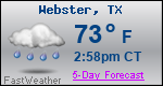 Weather Forecast for Webster, TX