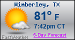 Weather Forecast for Wimberley, TX