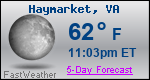 Weather Forecast for Haymarket, VA