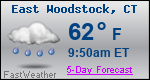 Weather Forecast for East Woodstock, CT