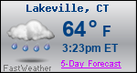 Weather Forecast for Lakeville, CT