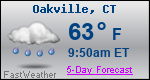 Weather Forecast for Oakville, CT