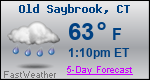 Weather Forecast for Old Saybrook, CT