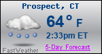 Weather Forecast for Prospect, CT