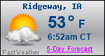Weather Forecast for Ridgeway, IA