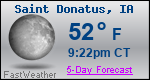 Weather Forecast for Saint Donatus, IA