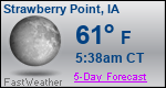 Weather Forecast for Strawberry Point, IA