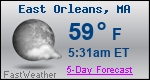 Weather Forecast for East Orleans, MA