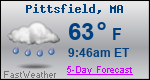 Weather Forecast for Pittsfield, MA