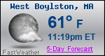 Weather Forecast for West Boylston, MA
