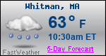 Weather Forecast for Whitman, MA