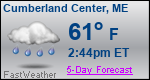 Weather Forecast for Cumberland Center, ME