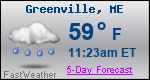 Weather Forecast for Greenville, ME