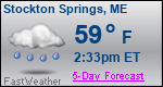 Weather Forecast for Stockton Springs, ME