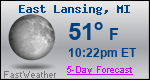 Weather Forecast for East Lansing, MI