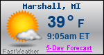 Weather Forecast for Marshall, MI