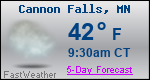 Weather Forecast for Cannon Falls, MN